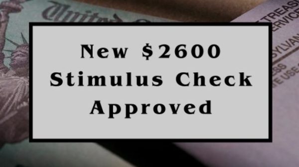$2600 Stimulus Check (Photo from Google)